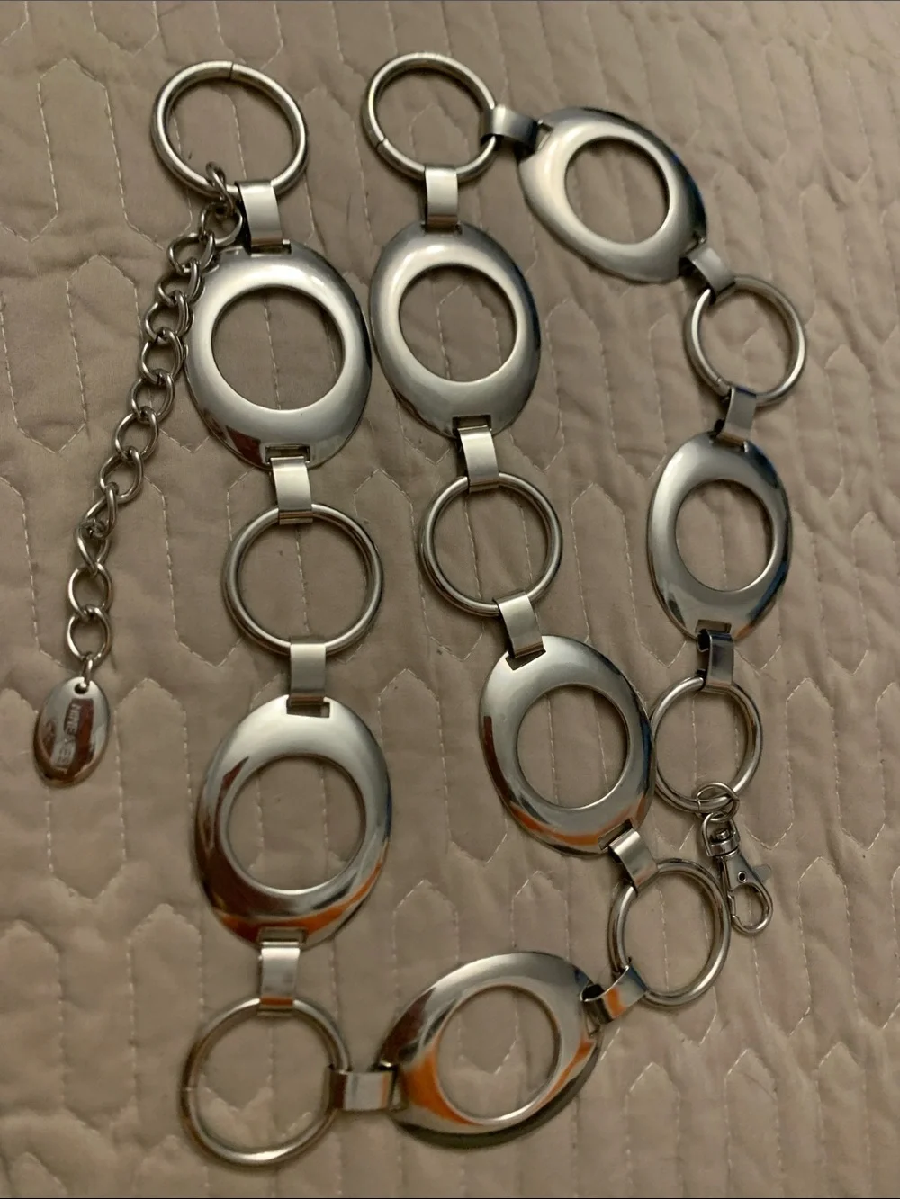 Silver Open Oval Link Necklace - Women's Jewelry 42” L